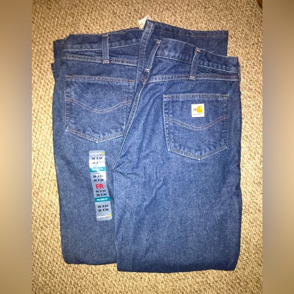 2 New Flame Resistant Carhartt Utility Jean - Picture 1 of 9